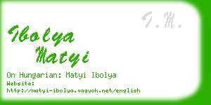 ibolya matyi business card